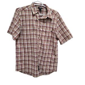 Marmot Plaid Button Up Shirt Mens M Outdoor Hiking Casual